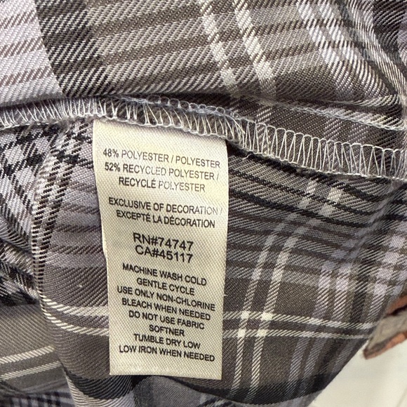 Plaid Women’s Shirt set - Purple/Gray and Orange - Picture 4 of 7